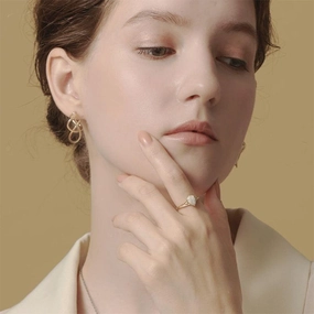 Antique Sterling Silver Gold-plated Ring 