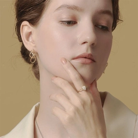 Antique Sterling Silver Gold-plated Ring 