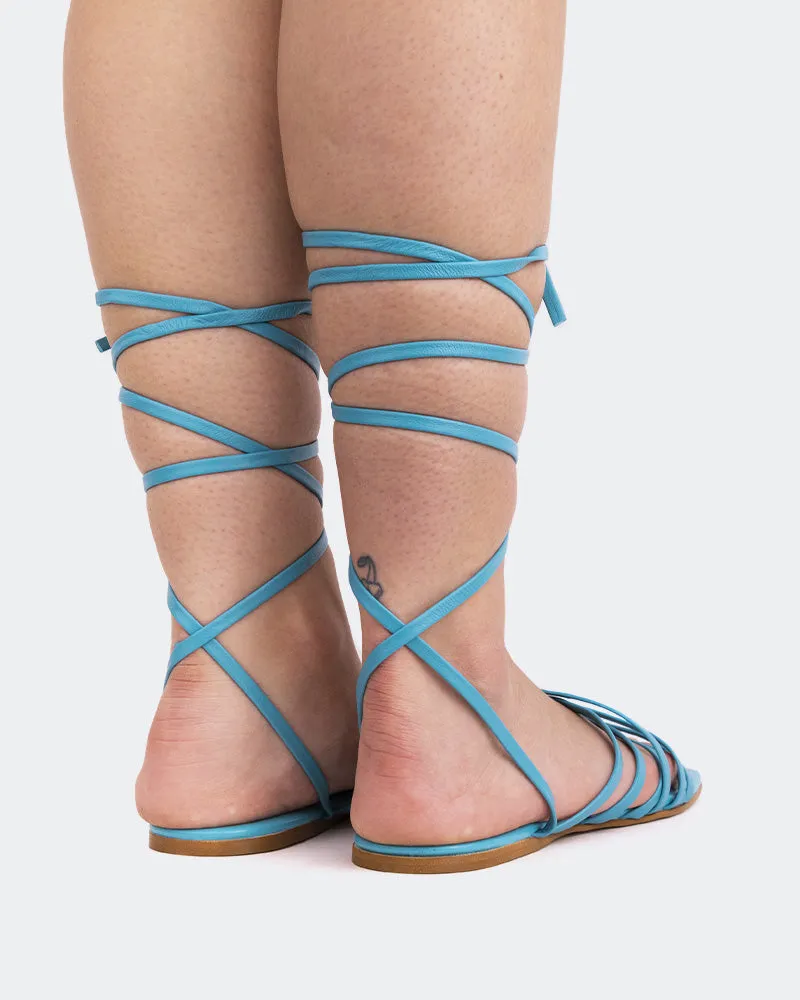 Aperol Blau Leder