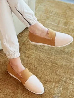 Apple Leder & Veganes Wildleder Hausschuhe | Blush & Zimt