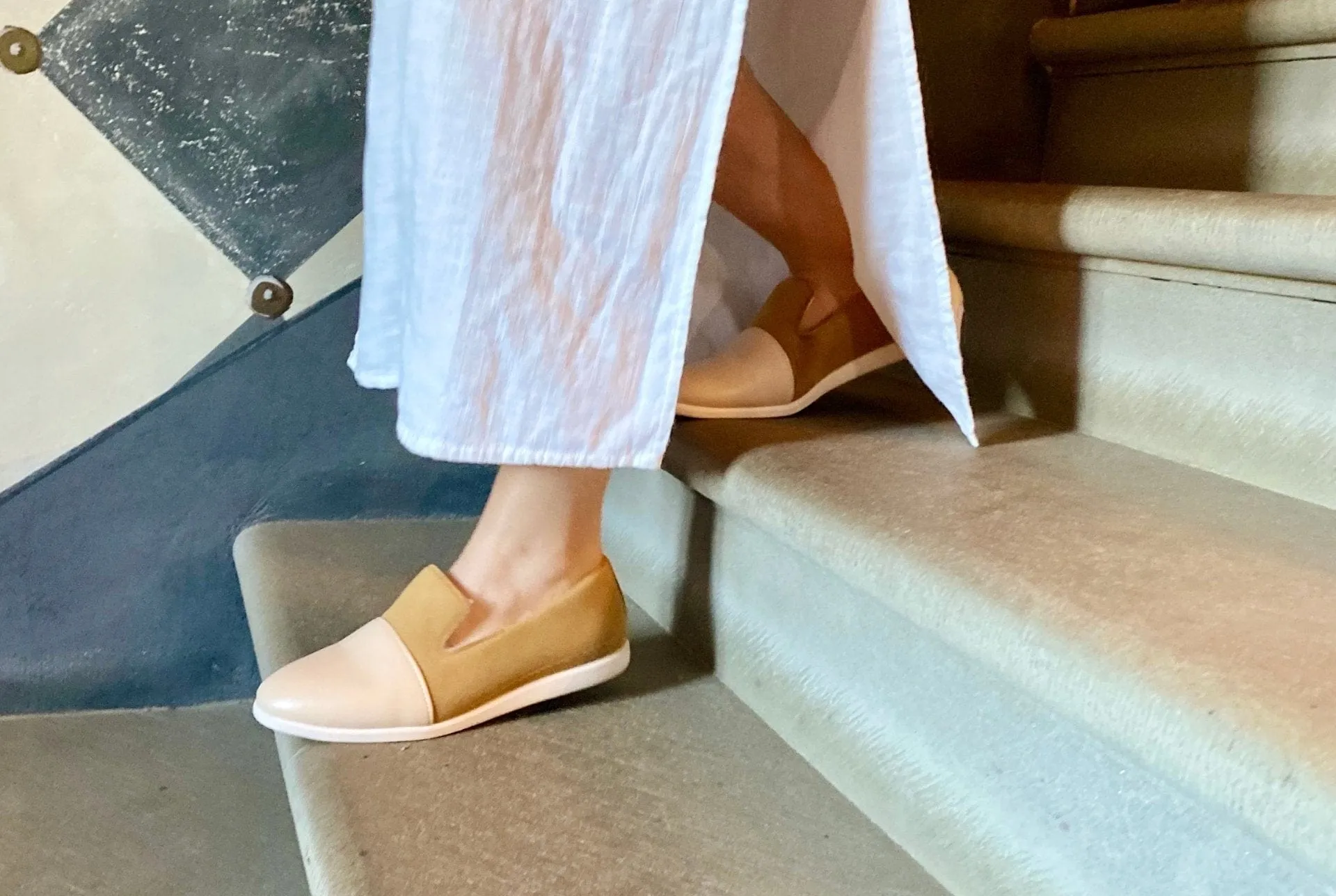 Apple Leder & Veganes Wildleder Hausschuhe | Blush & Zimt