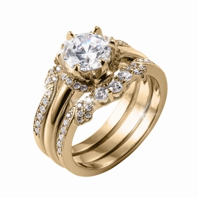 Ardent Embrace Bridal Ring Set hand-chain-bracelet  