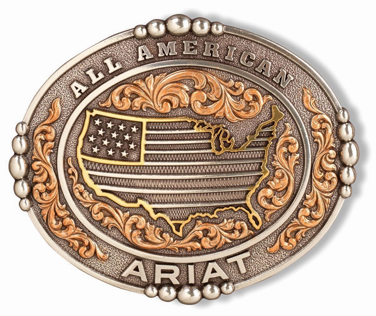 Ariat All American Belt Buckle texture-rose-gold  