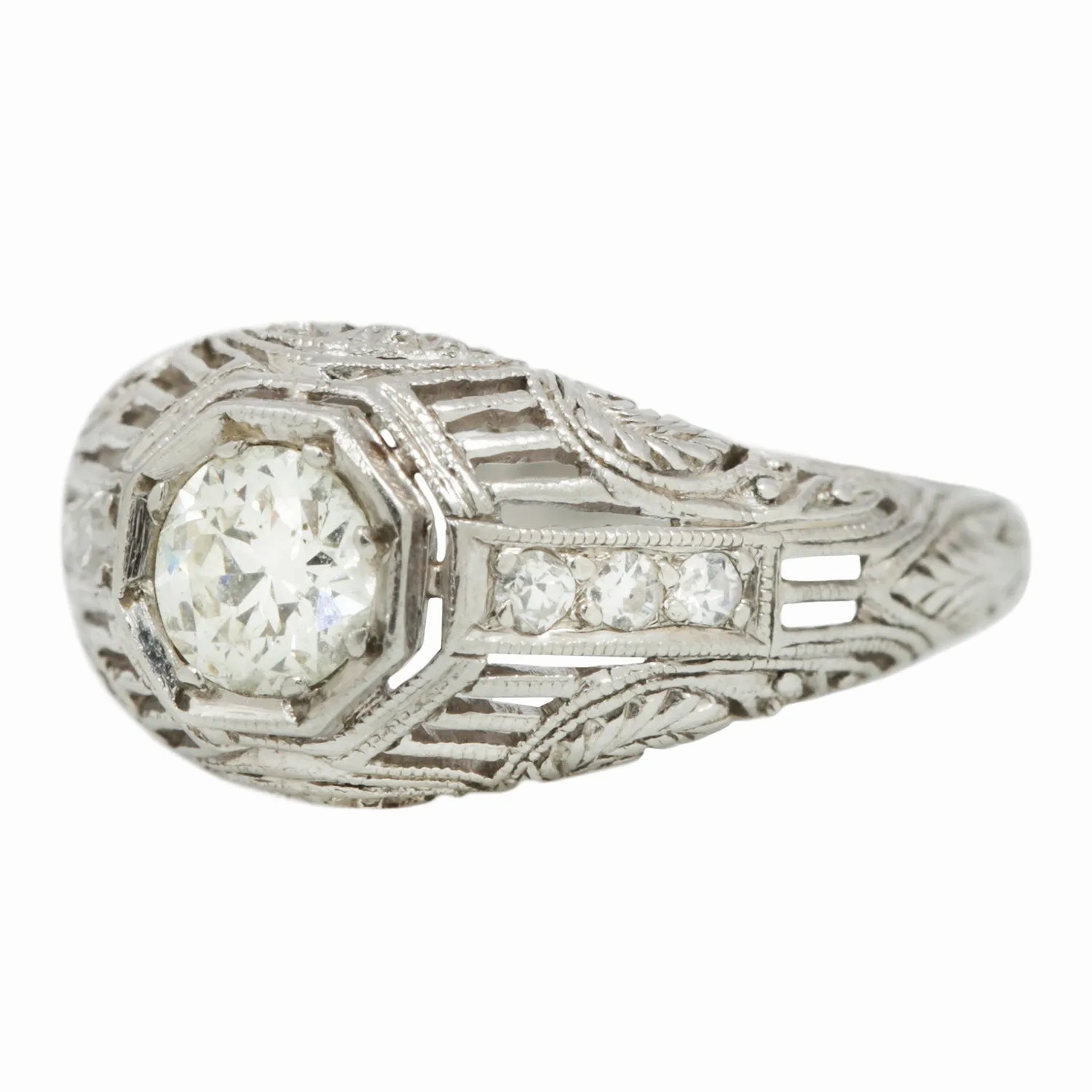 Art Deco Filigree Diamond Ring