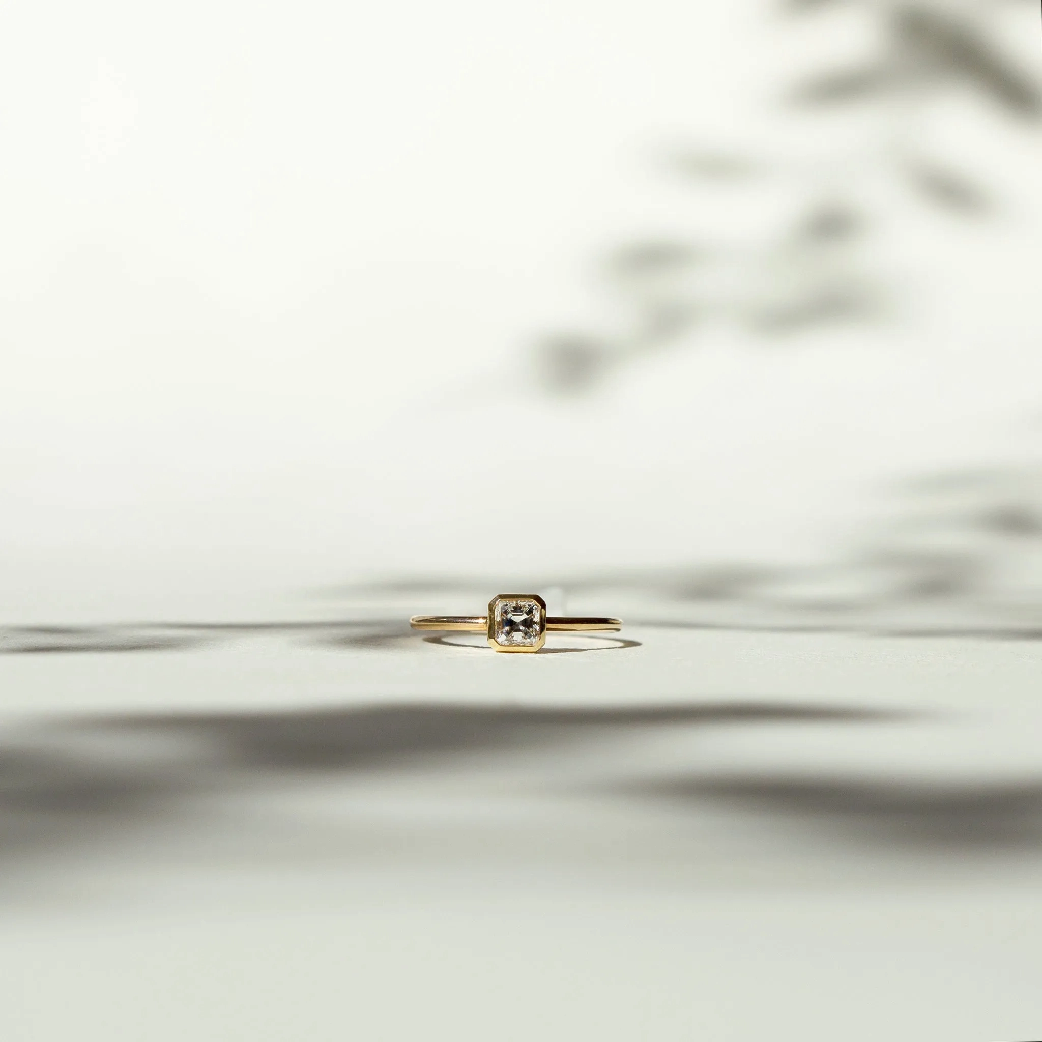 Asscher Diamond Stacker Ring