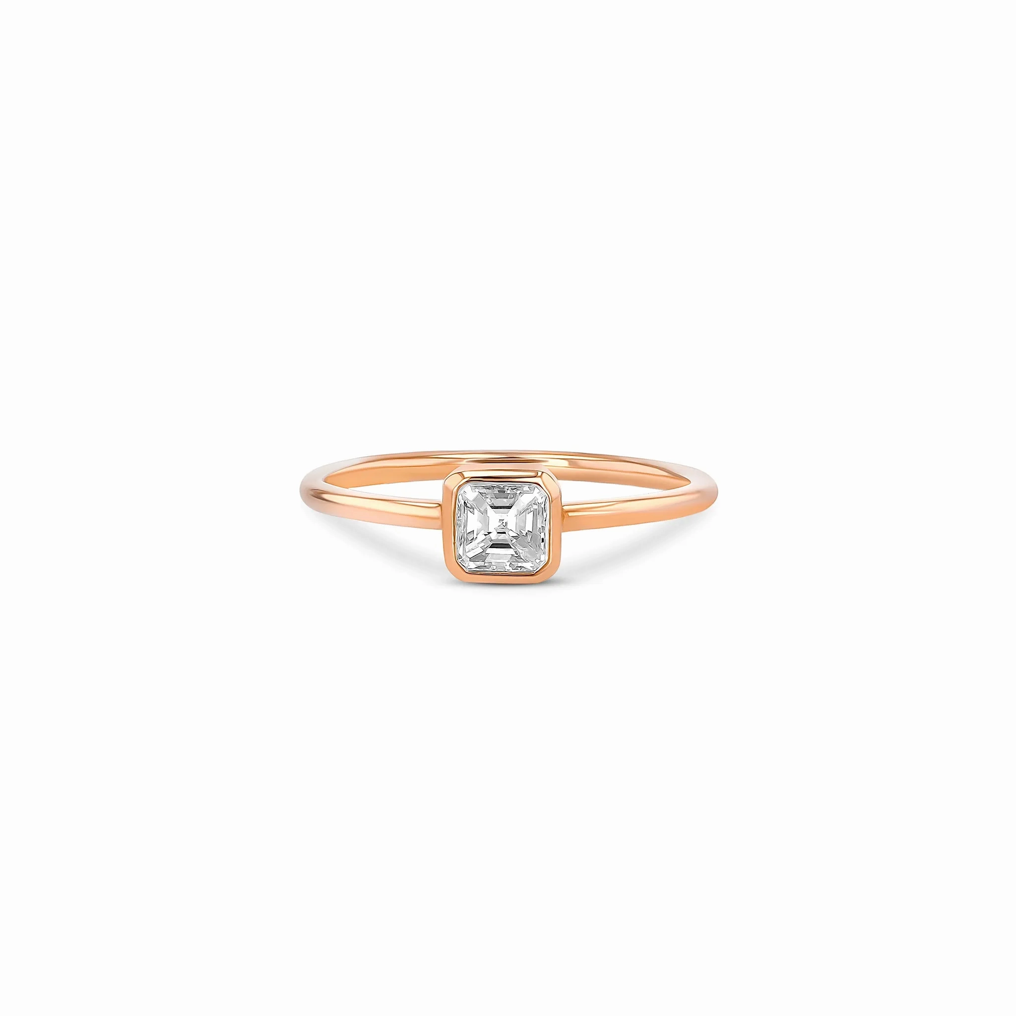 Asscher Diamond Stacker Ring