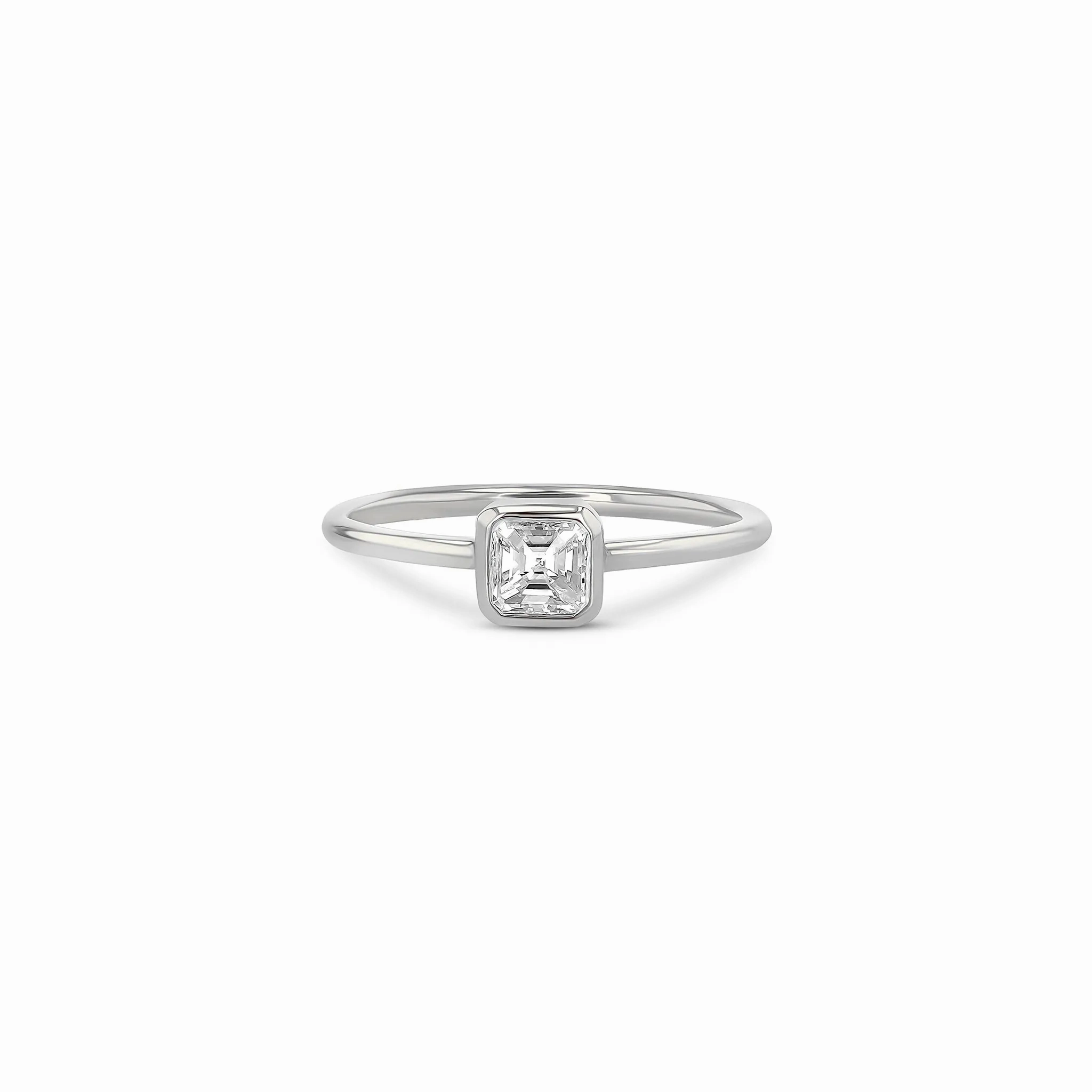 Asscher Diamond Stacker Ring