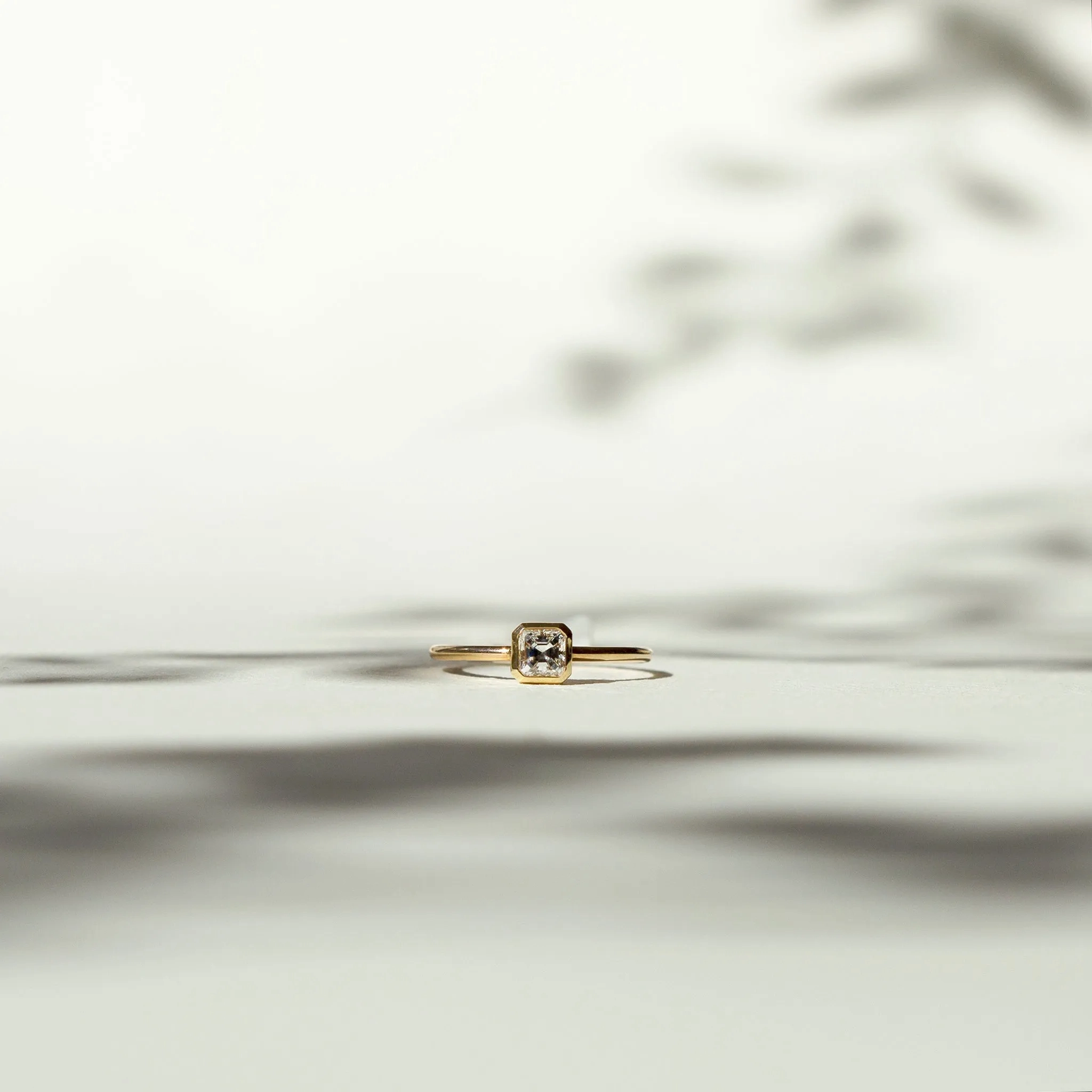 Asscher Diamond Stacker Ring