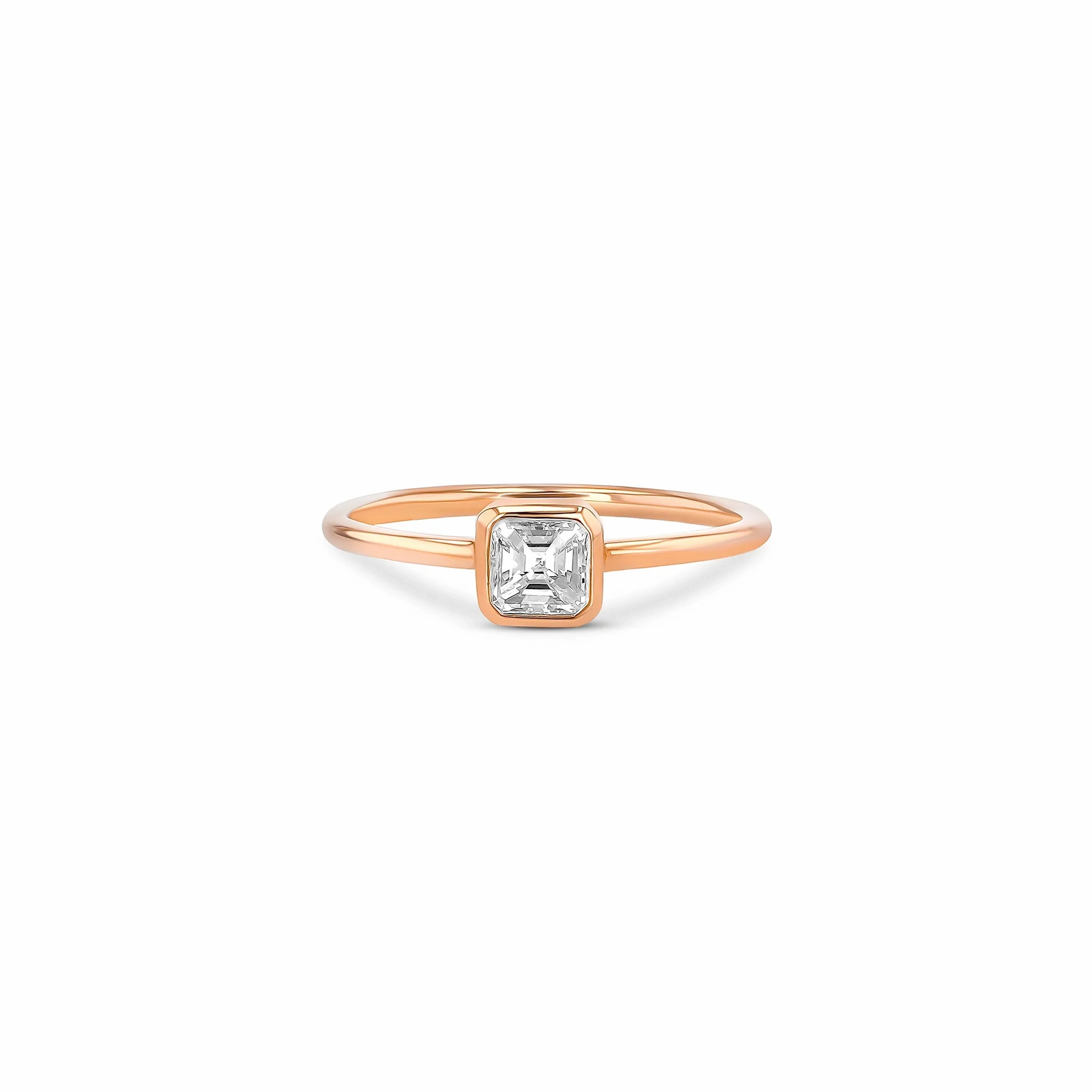 Asscher Diamond Stacker Ring