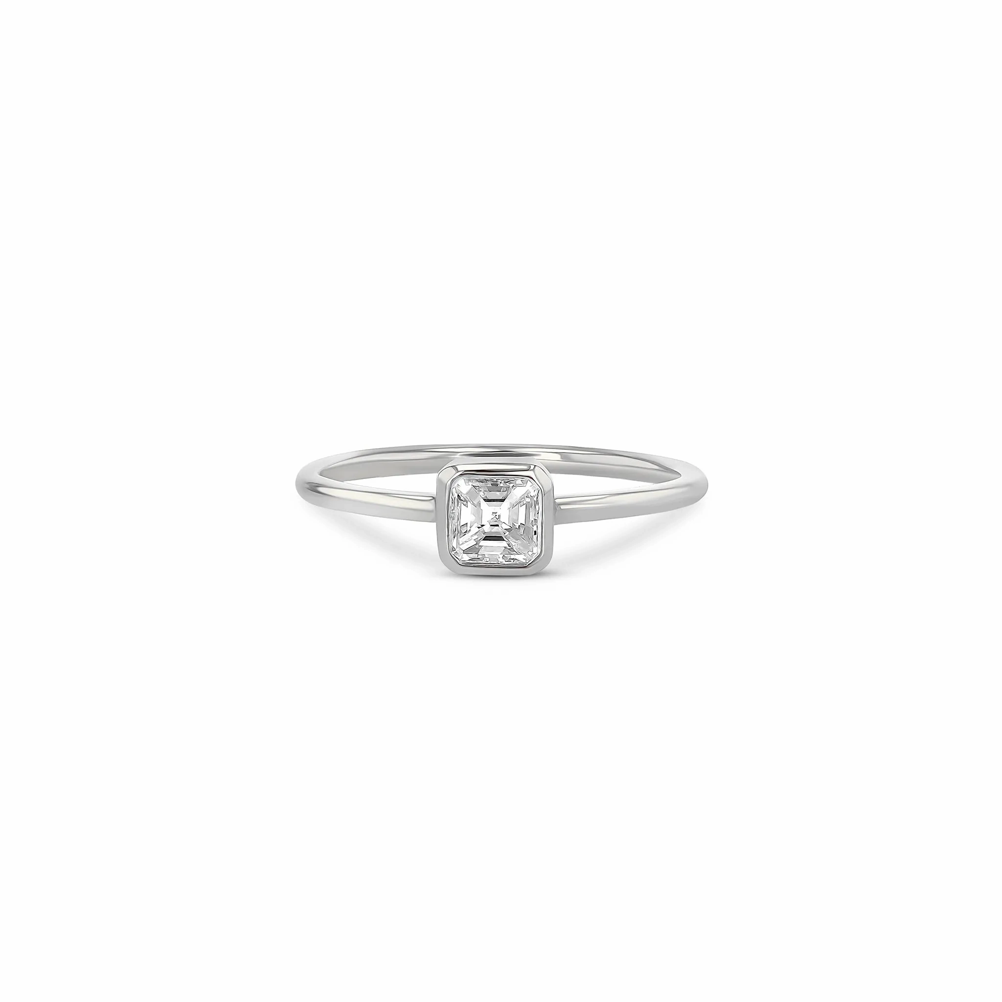 Asscher Diamond Stacker Ring