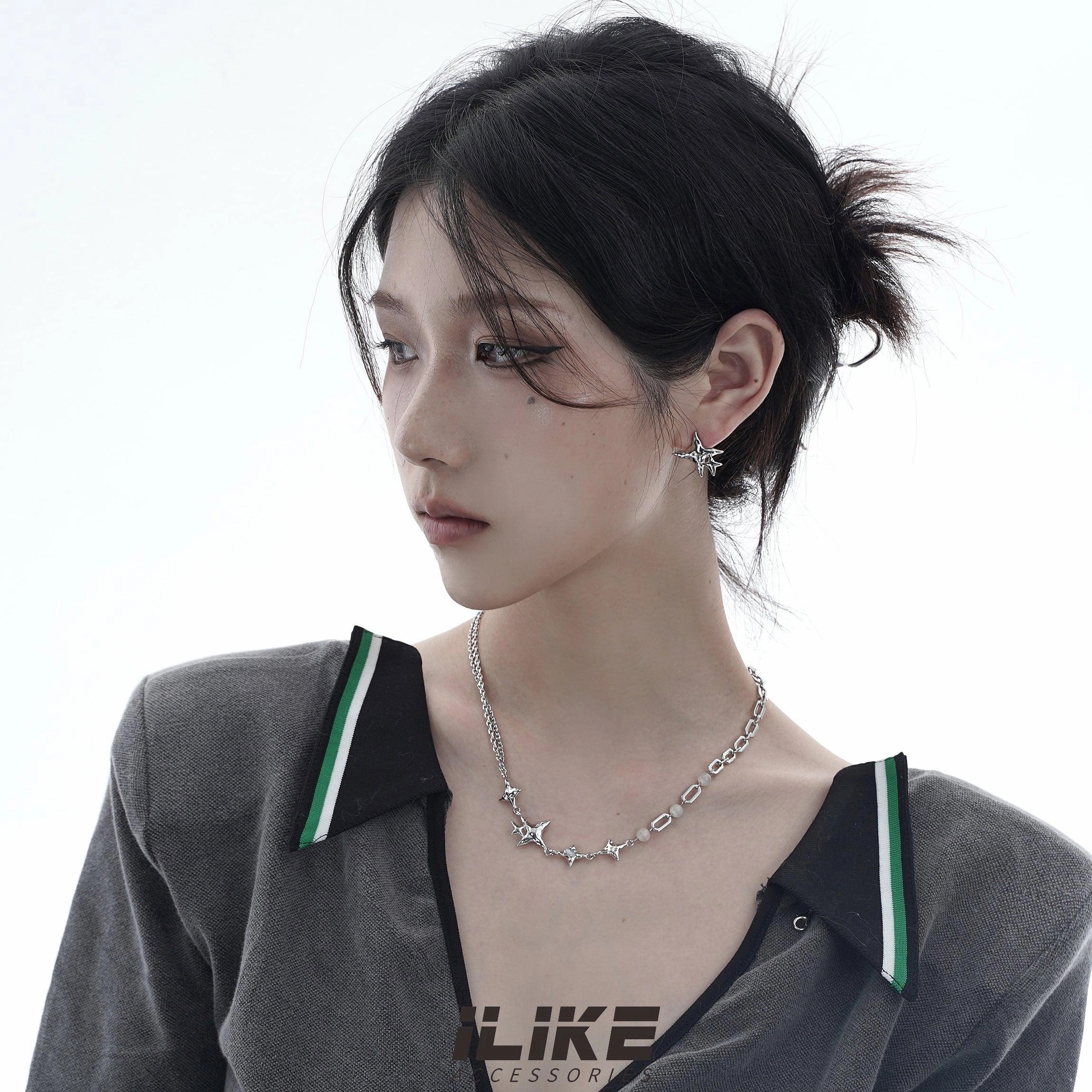 Asymmetrical Niche Design Senior Earring Female