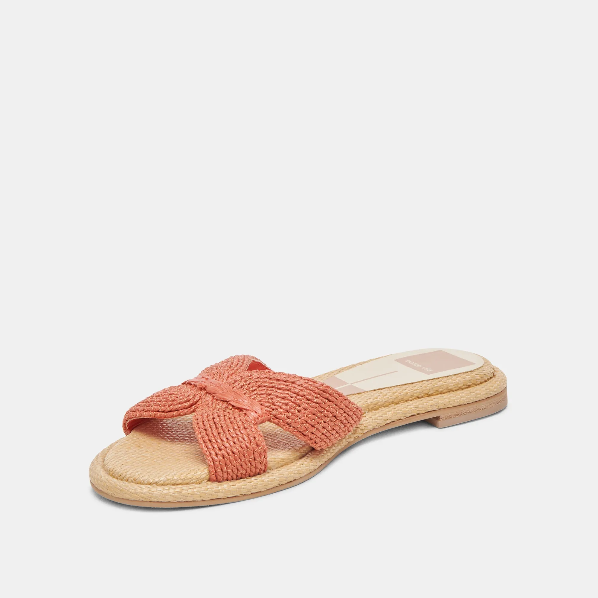 ATOMIC WEITE SANDALEN KAKI RAFFIA
