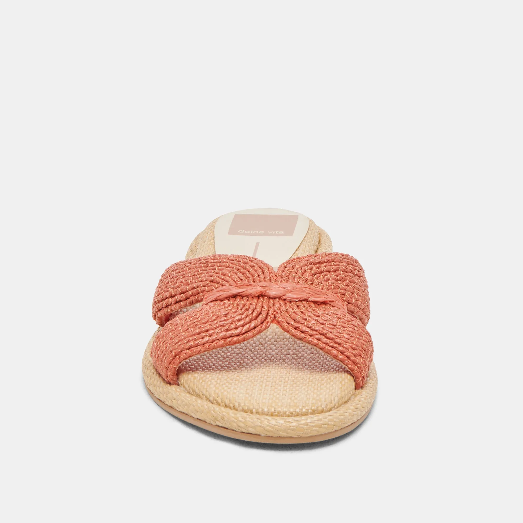 ATOMIC WEITE SANDALEN KAKI RAFFIA
