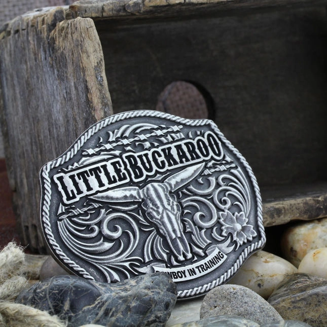 Attitude Lil Buckaroo Skull Kids Belt Buckle