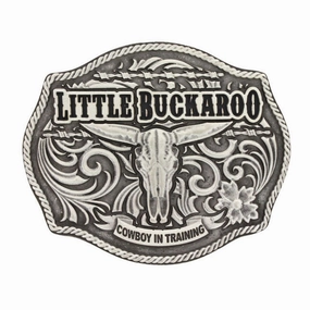 Attitude Lil Buckaroo Skull Kids Belt Buckle texture-rose-gold  
