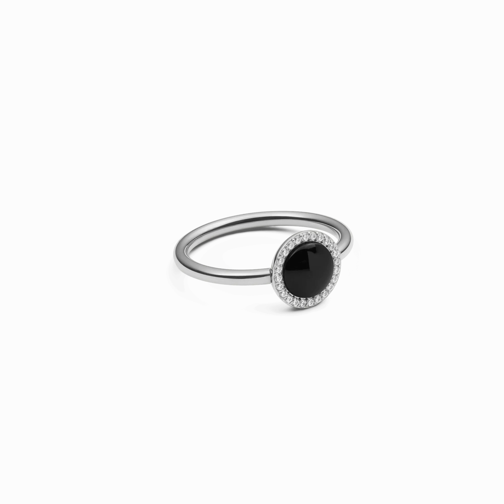 Audrey Ring Black Agathe Silver
