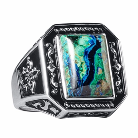 Azure Warrior Men's Ring 