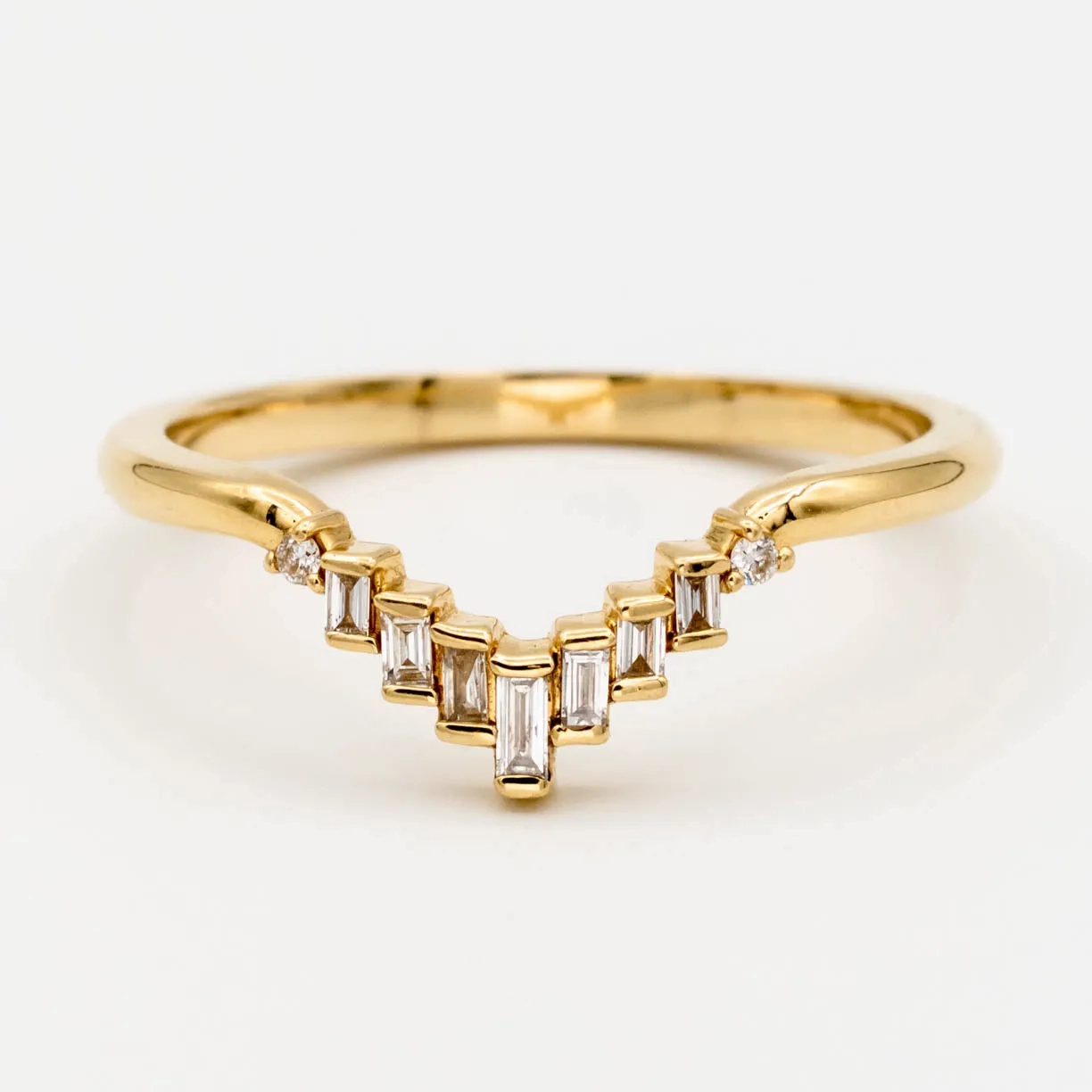 Baguette Diamond Chevron Band