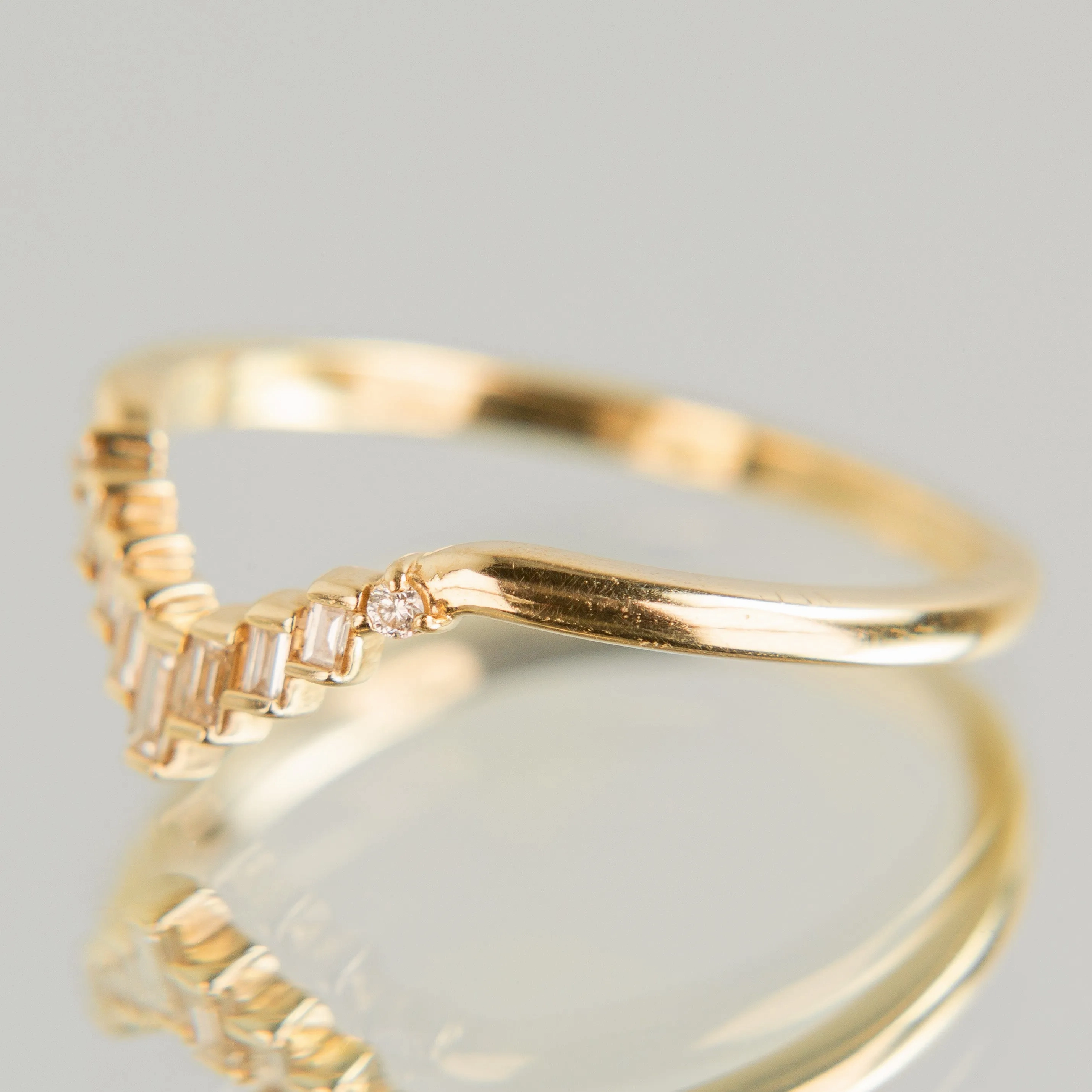 Baguette Diamond Chevron Band