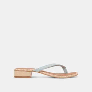 BARTY SANDALETTEN EISBLAU LEDER