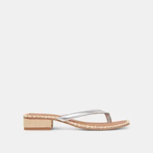 BARTY SANDALETTEN SILBER METALLIC LEDER