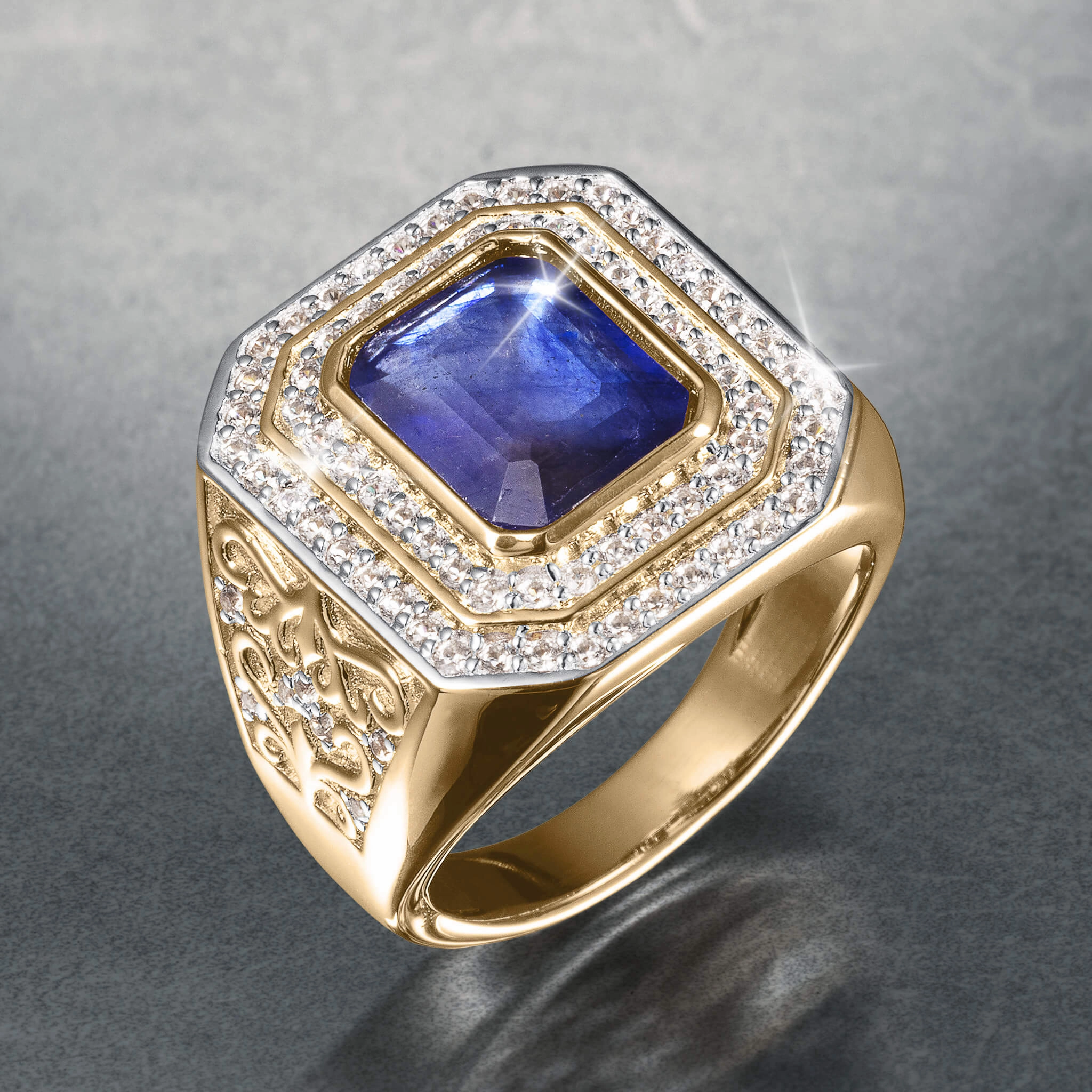 Bastion Sapphire Mens Ring