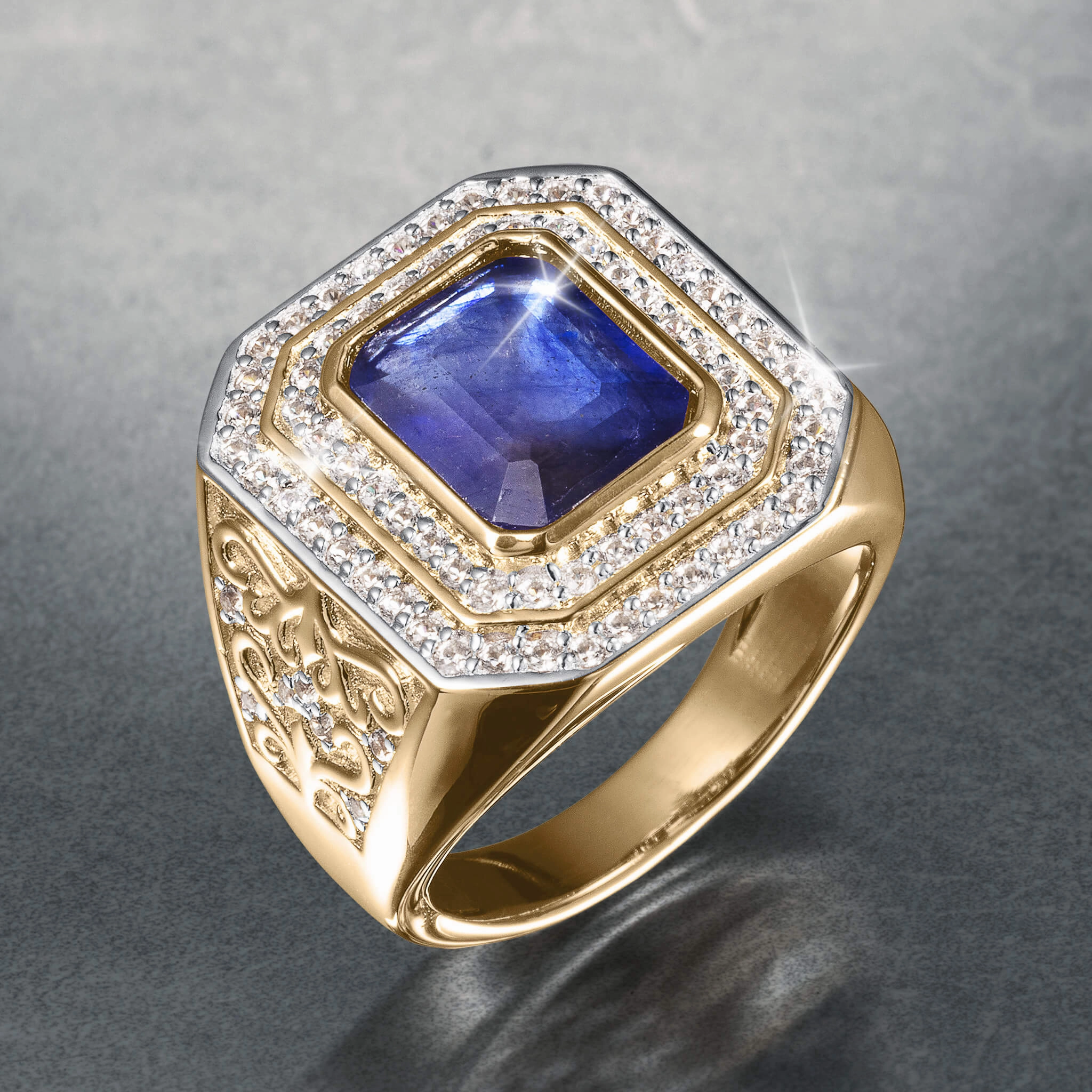 Bastion Sapphire Mens Ring