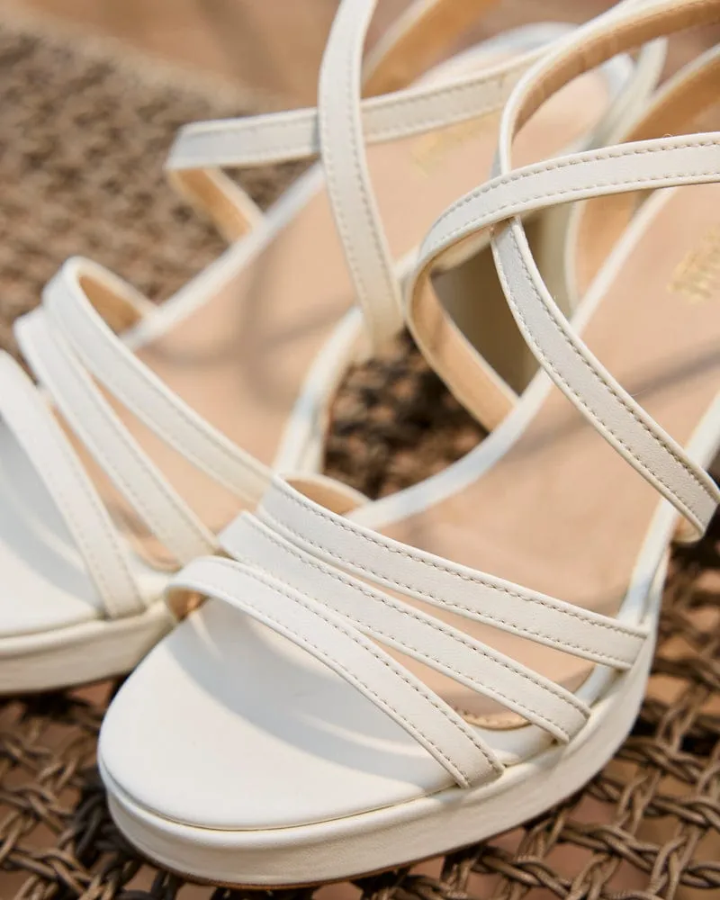Bavella Recycelte Vegane Plateausandalen | Vanille