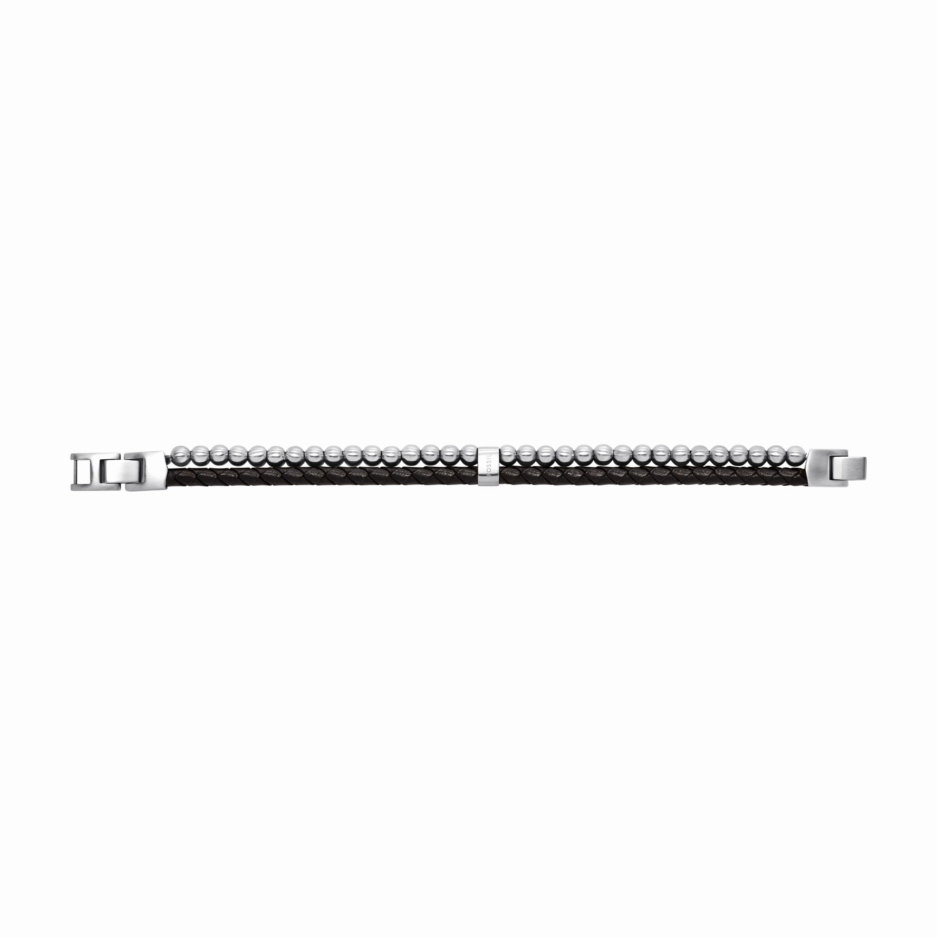 Beads Black Leather Multi-Strand Bracelet fashion-jewelry  