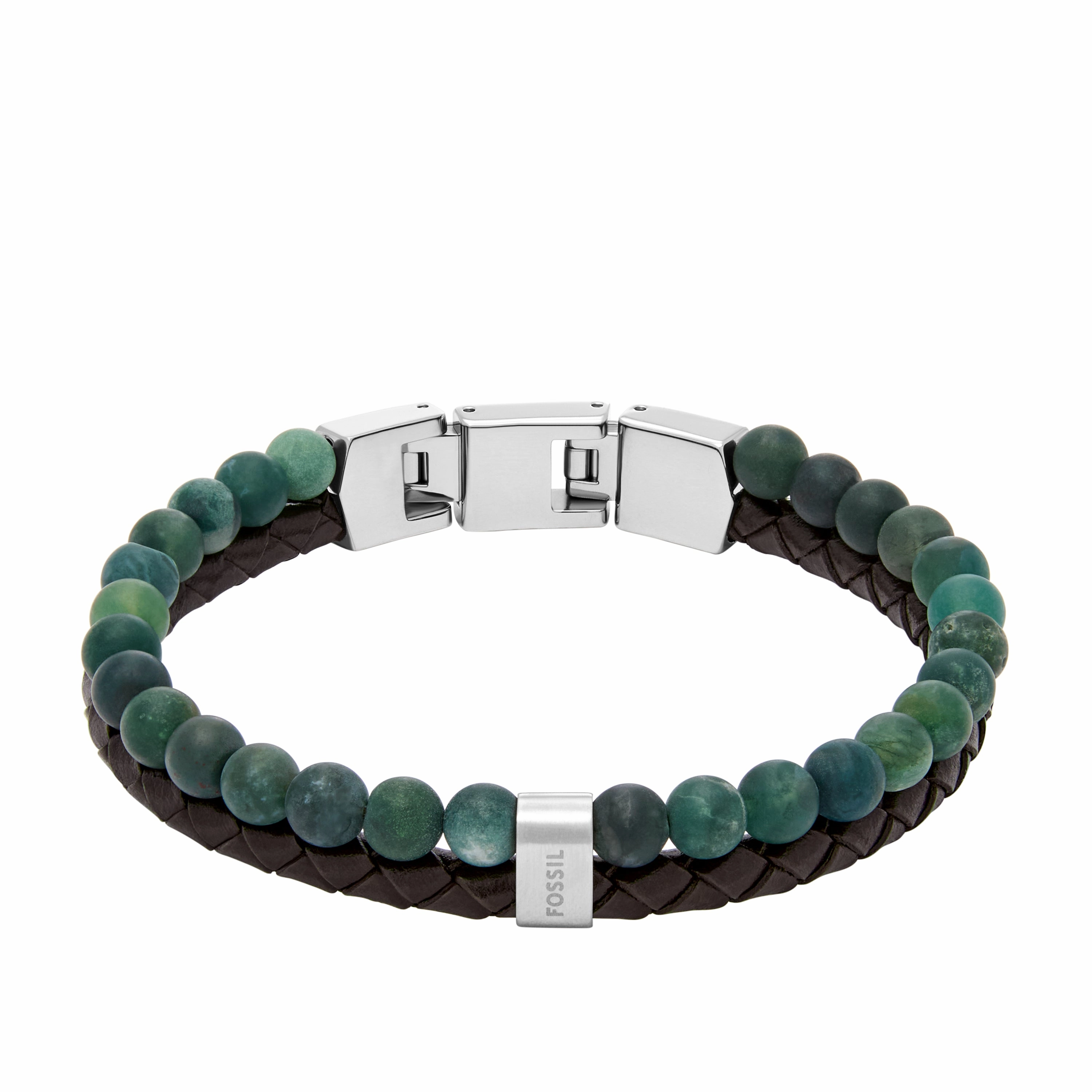 Beads Brown Leather Multi-Strand Bracelet fashion-jewelry  