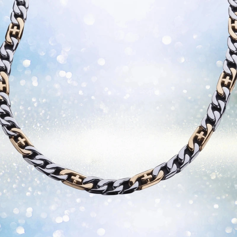 Belmont Two Tone Steel Necklace
