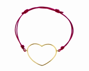 Big yellow gold heart bracelet hand-chain-bracelet  