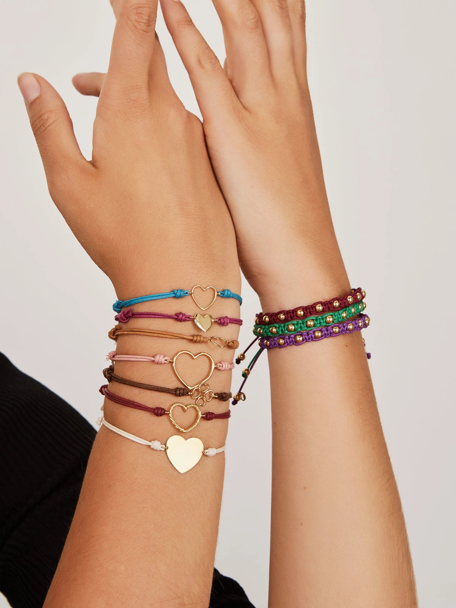 Big yellow gold heart bracelet