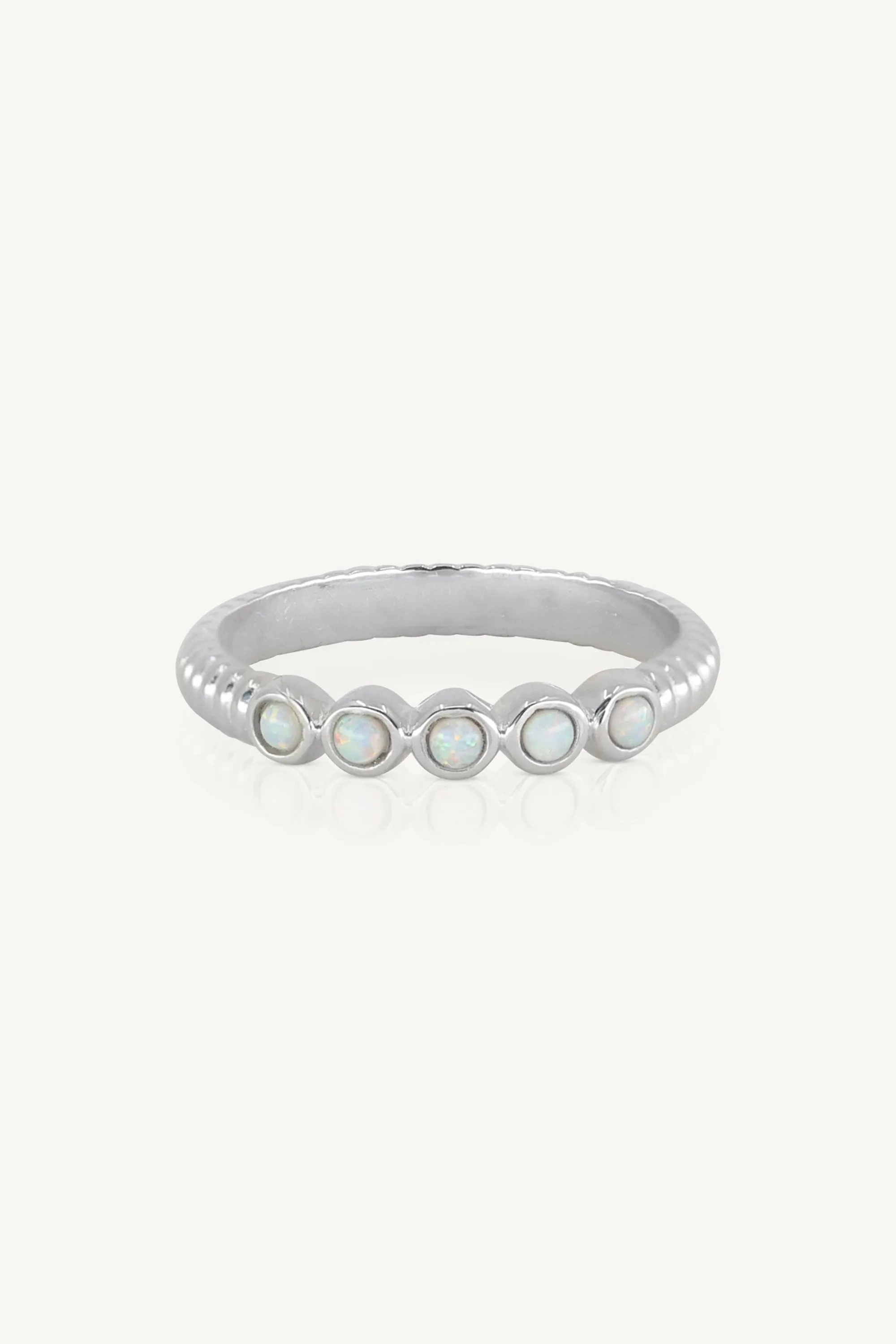 Binded Opal Silver Stacker