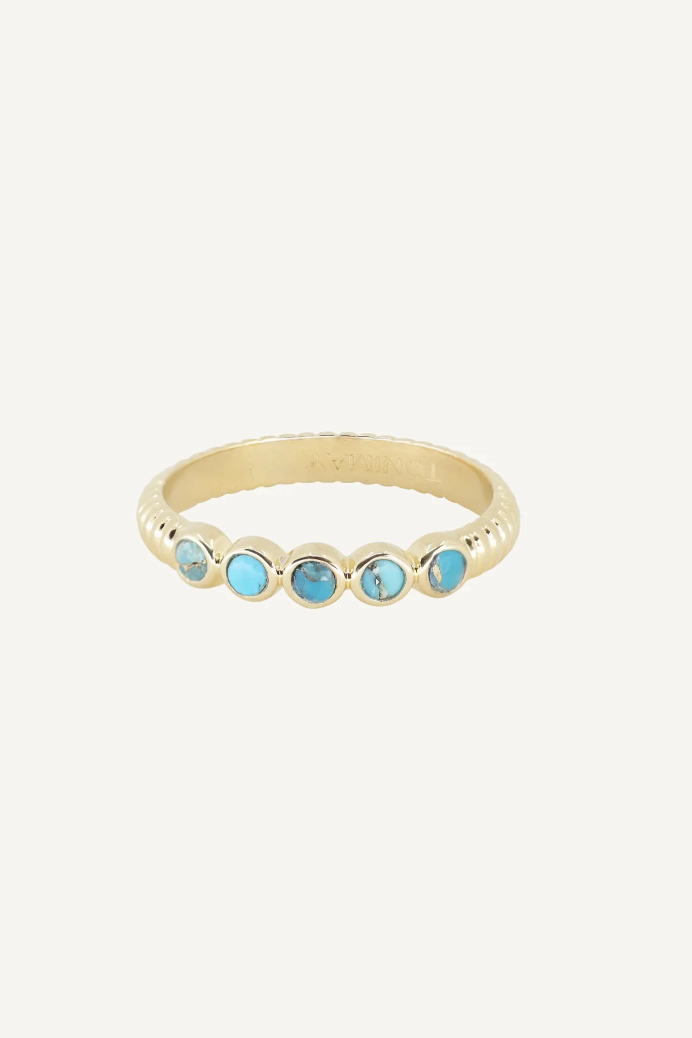Binded Turquoise Gold Stacker
