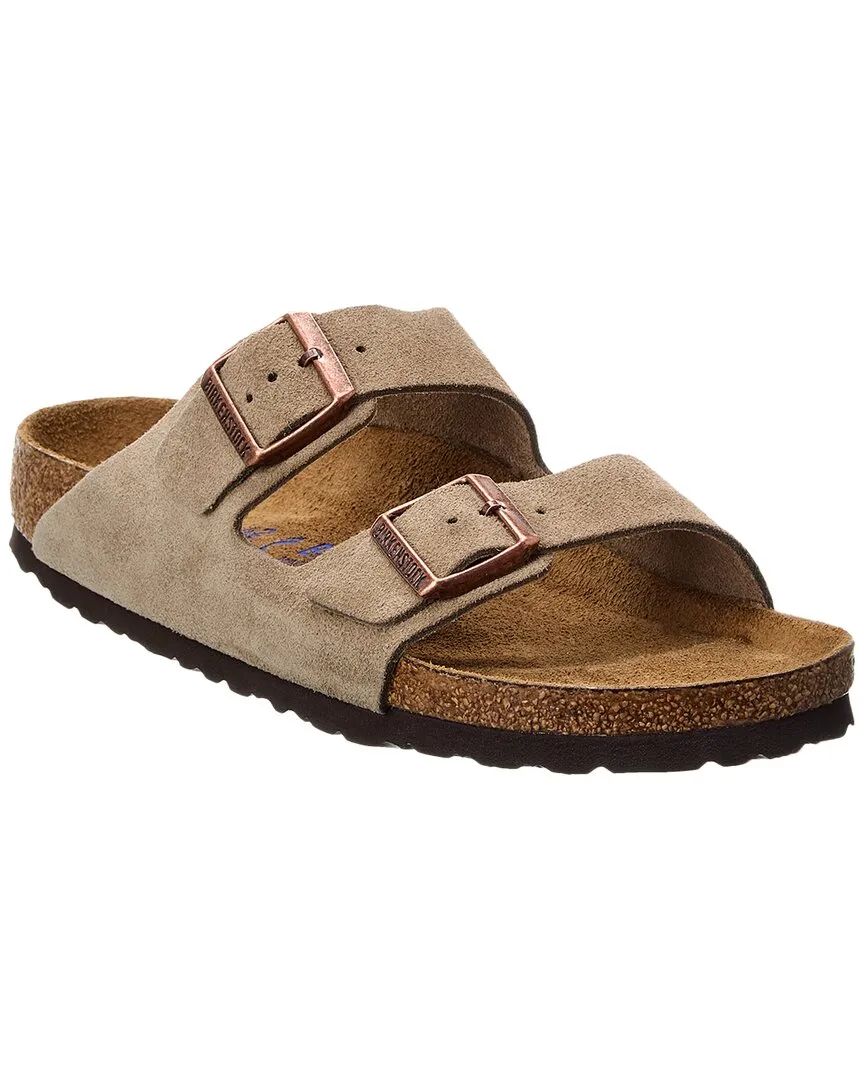 Birkenstock Arizona Schmal geschnitten Sandale mit Leder- und Wildleder-Fußbett