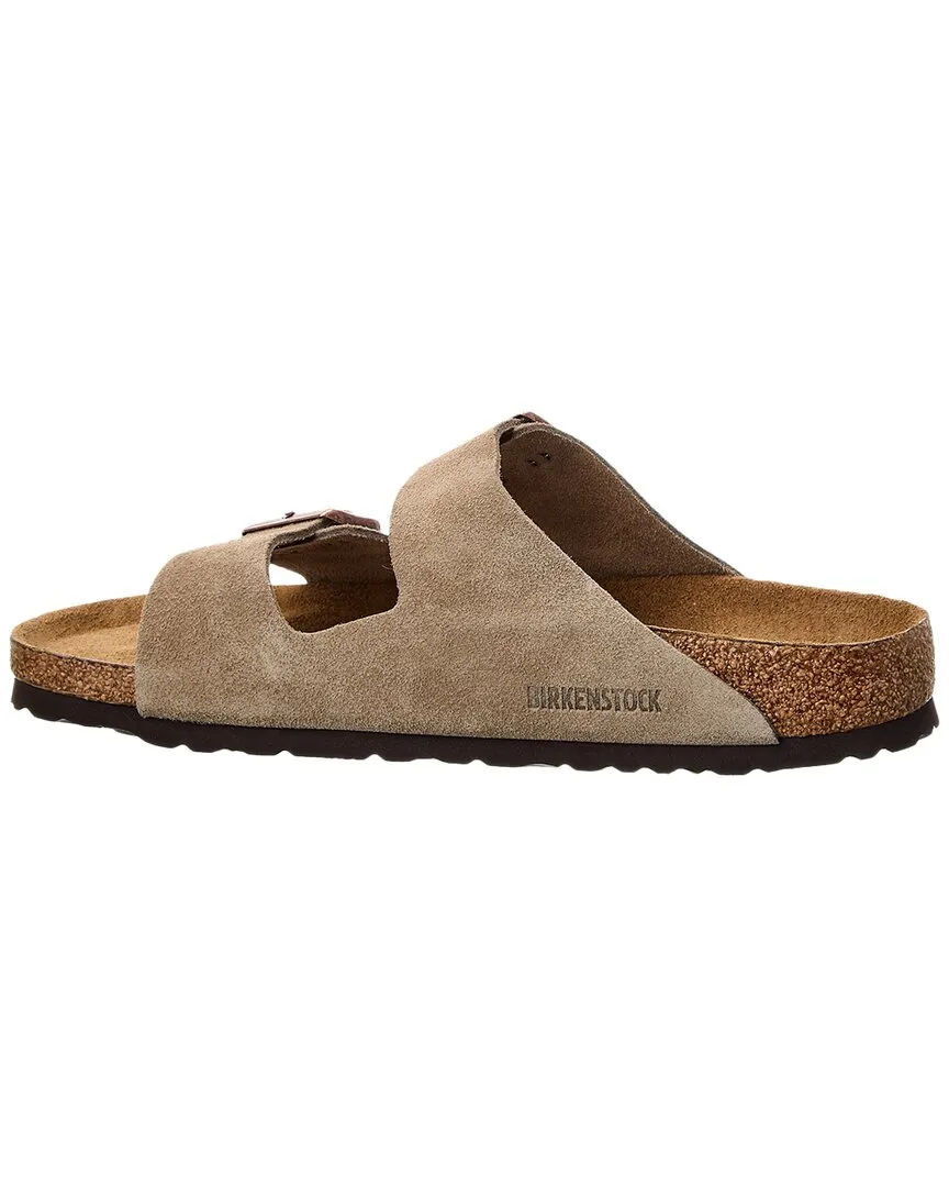 Birkenstock Arizona Schmal geschnitten Sandale mit Leder- und Wildleder-Fußbett