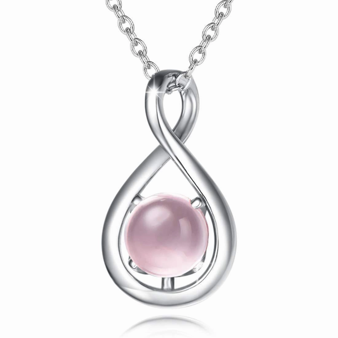 Birthstone Octagonal Pendant Sterling Silver Zircon Four Claw Necklace