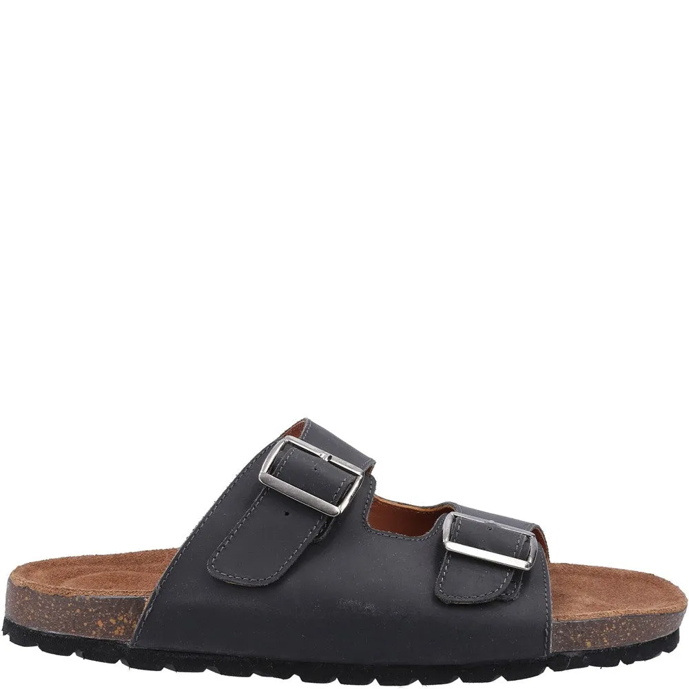 Schwarze Nash Slider Sandalen