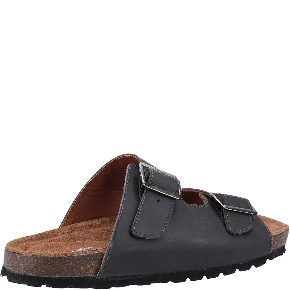 Schwarze Nash Slider Sandalen