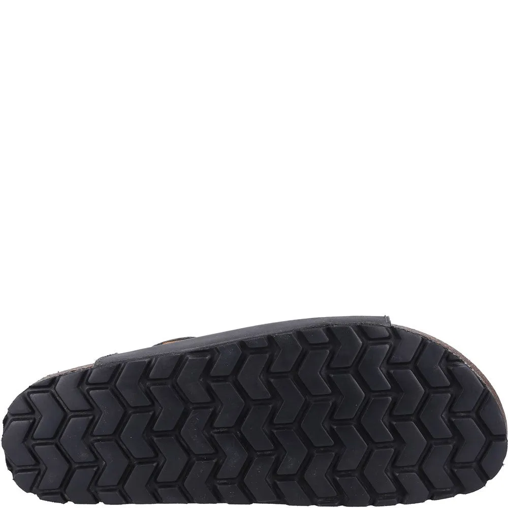 Schwarze Nash Slider Sandalen