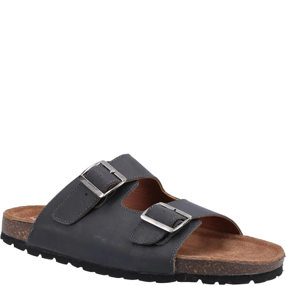 Schwarze Nash Slider Sandalen