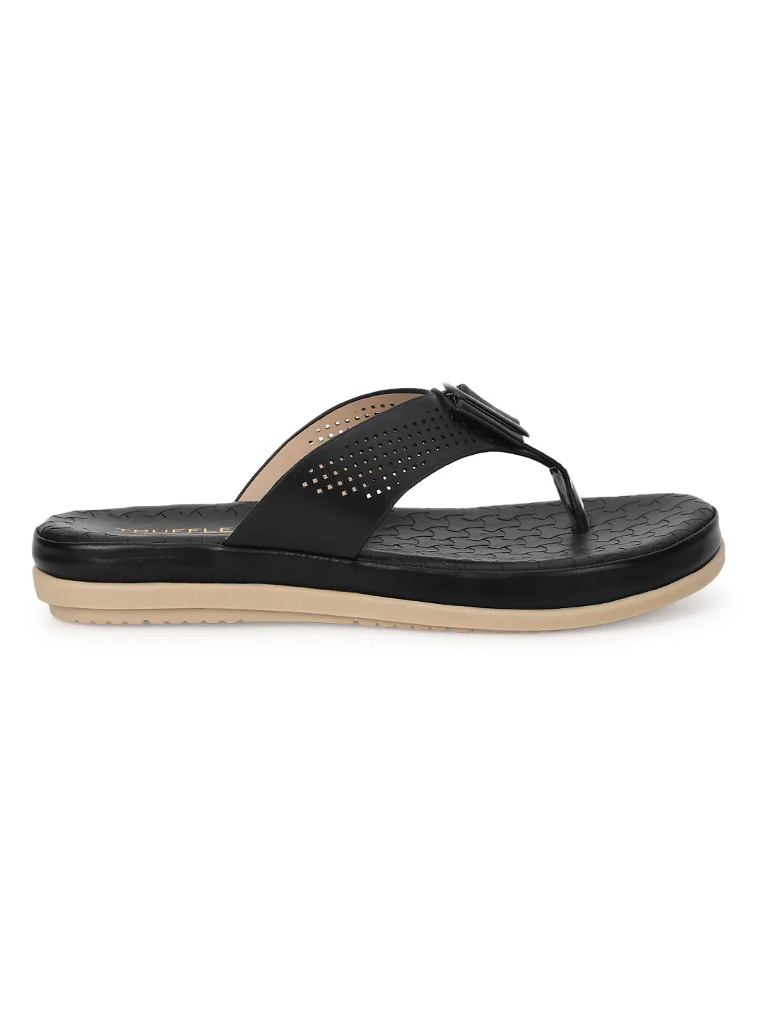 Schwarze PU-Slip-On-Flats (TC-ST-015-BLK)
