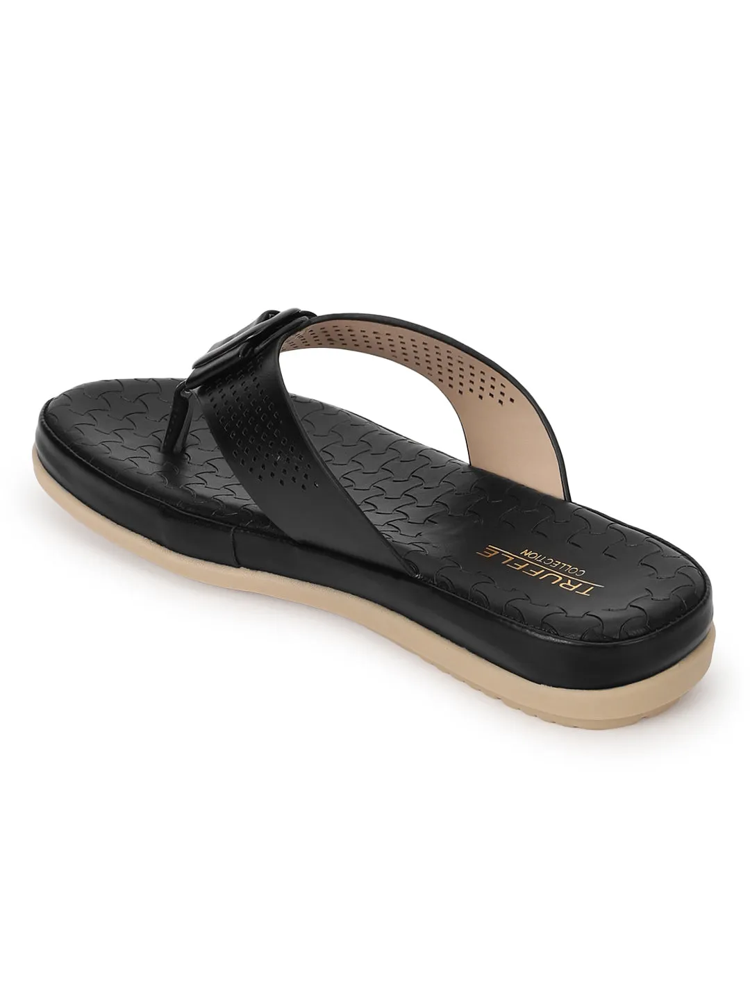 Schwarze PU-Slip-On-Flats (TC-ST-015-BLK)
