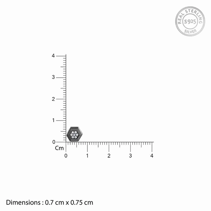 Black Rhodium Adam Stud For Him