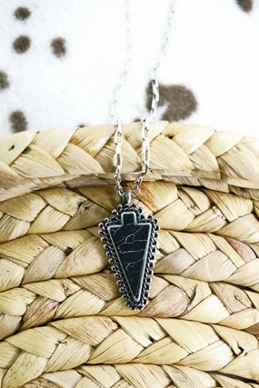 Black Stark Canyon Necklace texture-rose-gold  