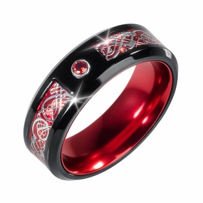 Blaze Red Band Men's Ring 