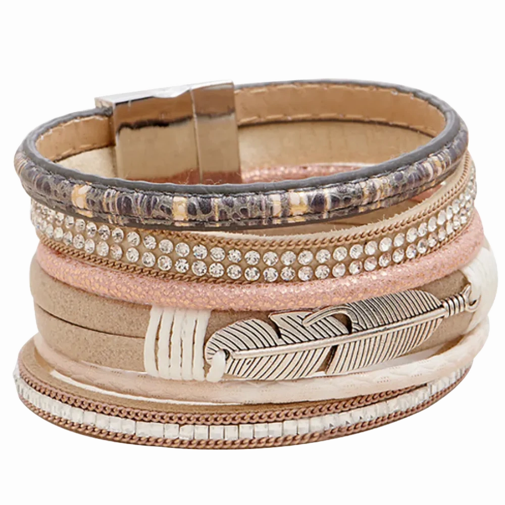 Blazin Roxx Bracelet Heart CHarm texture-rose-gold  