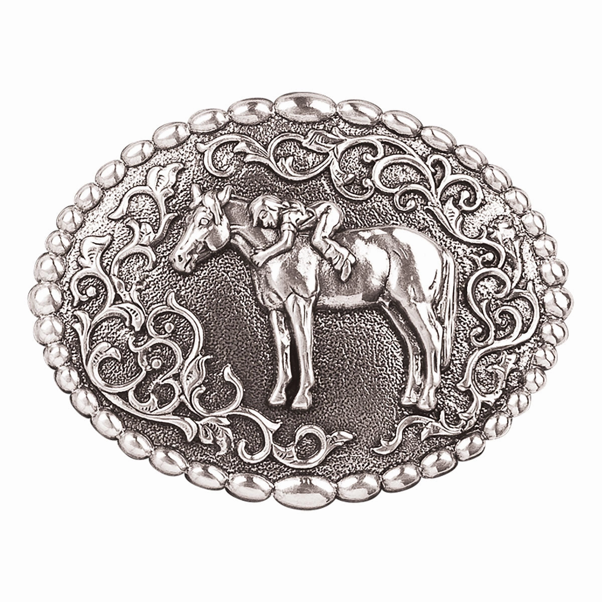 Blazin Roxx First Horse Love Belt Buckle texture-rose-gold  