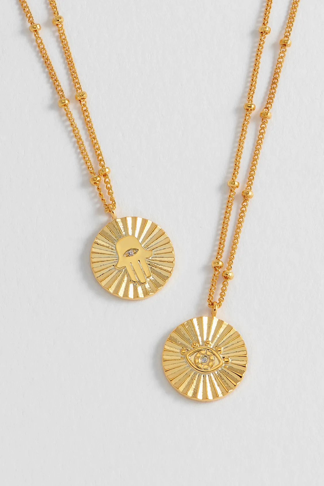 Boho Eye Coin Necklace